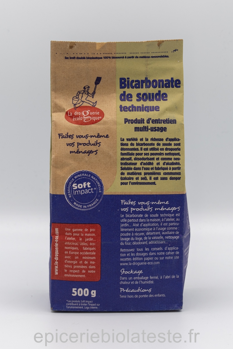 Bicarbonate de soude ménager Bio - 500gr