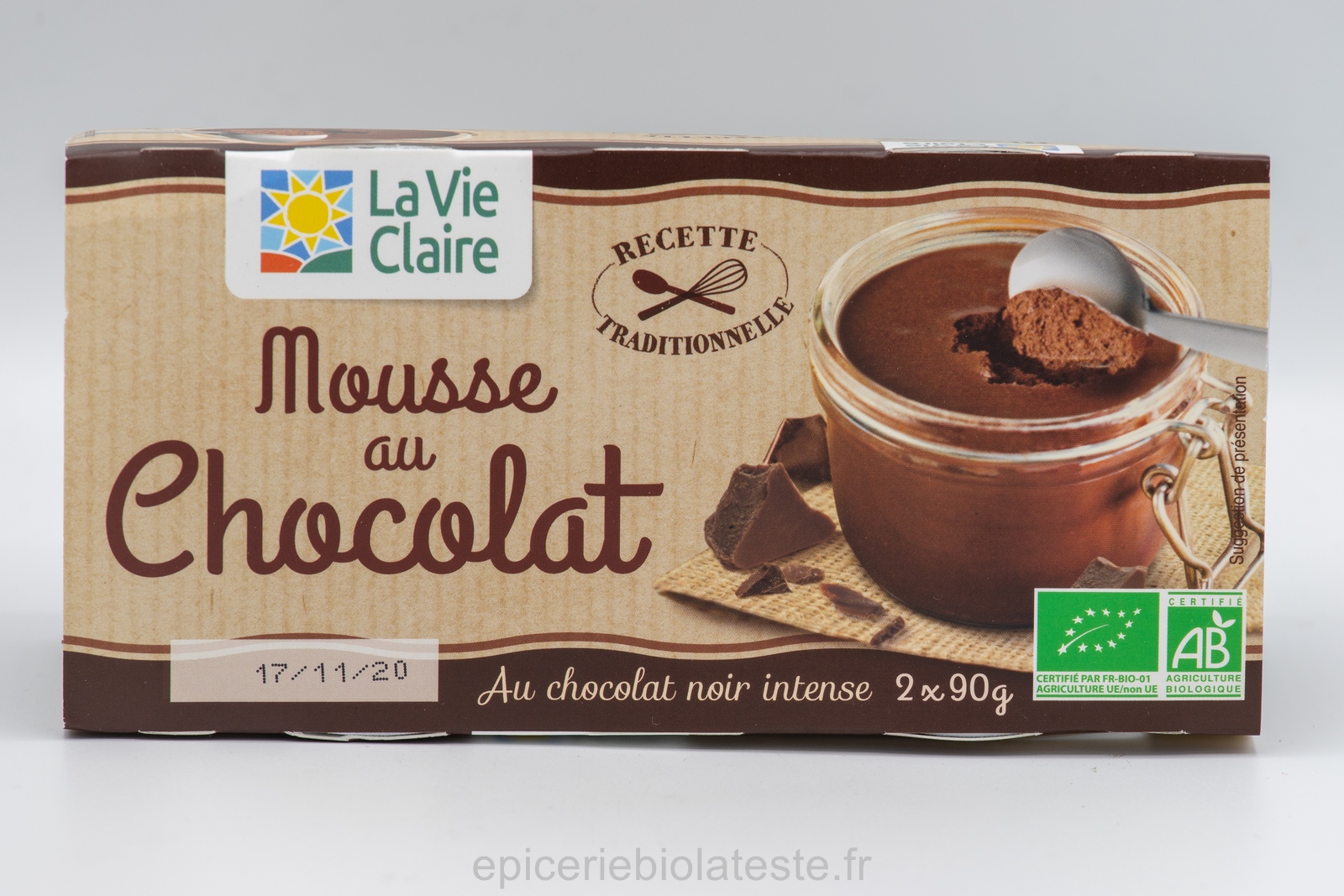 Mousse au chocolat Bio 100g